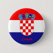 Button van de Kroatische vlaggenronde (Voorkant)
