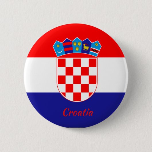 Button van de Kroatische vlaggenronde (Voorkant)