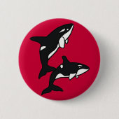 Button van de "Leaping Killer Whale" (Voorkant)