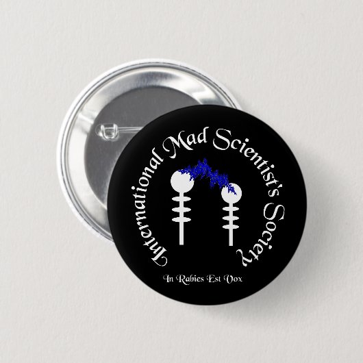 Button van de Mad Scientist Society Pin (Voorkant /achterkant)