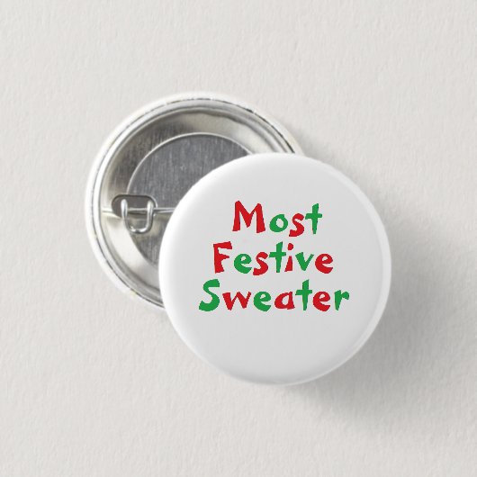 Button van de "Meest feestelijke liefhebber" (Voorkant /achterkant)