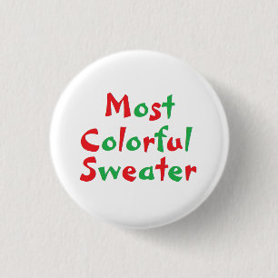 Button van de "Meest kleurige Sweater" Award