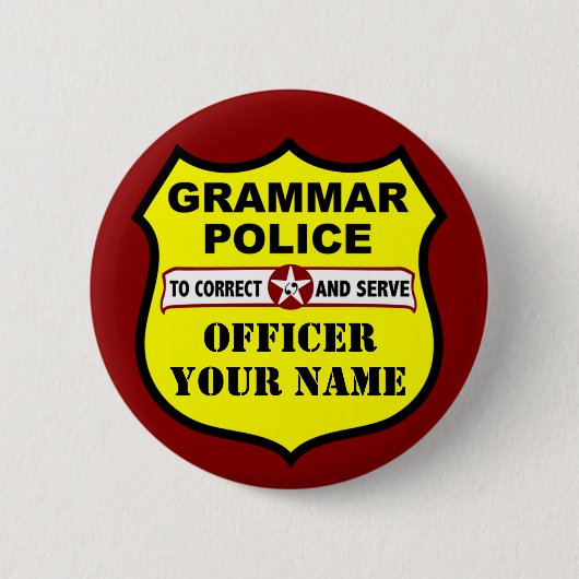  Button van de politie van Grammar (Voorkant)