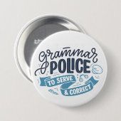 Button van de politie van Grammar (Voorkant /achterkant)