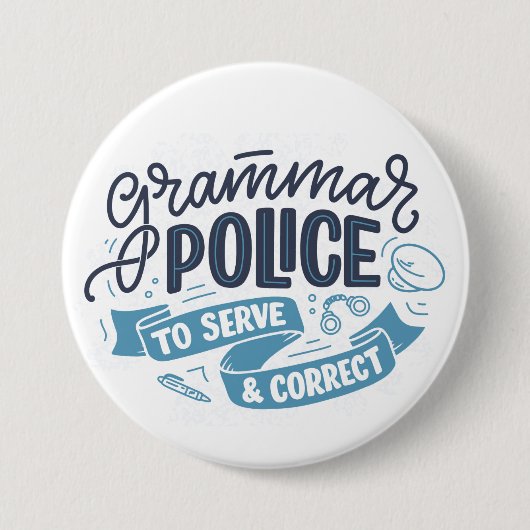 Button van de politie van Grammar (Voorkant)