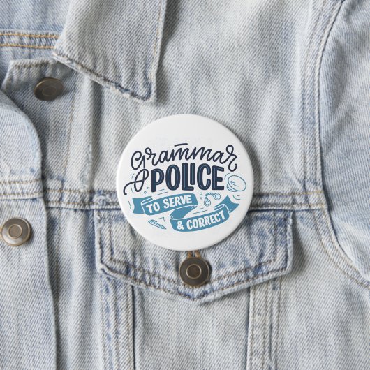 Button van de politie van Grammar (In situ)