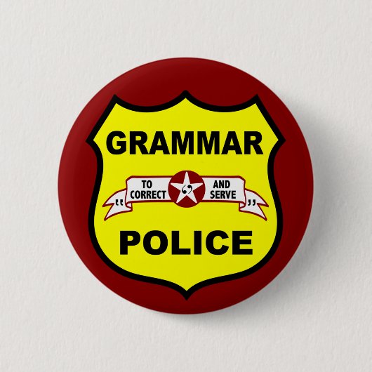 Button van de politie van Grammar (Voorkant)