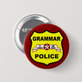 Button van de politie van Grammar (Voorkant /achterkant)