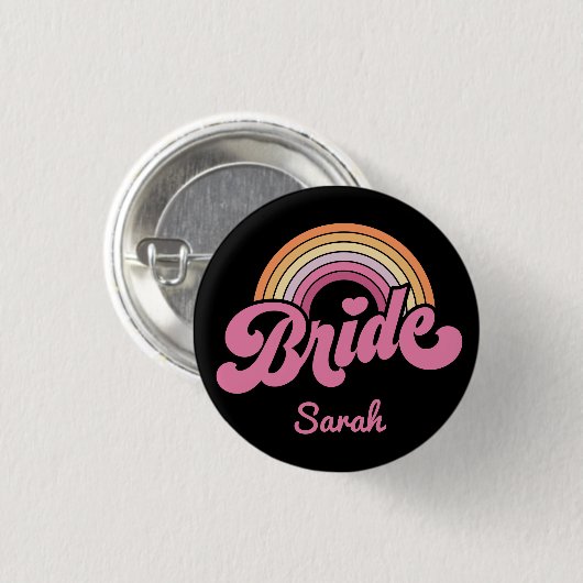 Button van de regenboog Birde Maid Badge (Voorkant /achterkant)