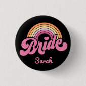 Button van de regenboog Birde Maid Badge (Voorkant)