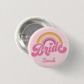 Button van de  regenboog Birde Maid Badge (Voorkant /achterkant)
