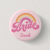 Button van de  regenboog Birde Maid Badge (Voorkant)