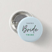 Button van de rendy roze en blauwe bride-stam (Voorkant /achterkant)