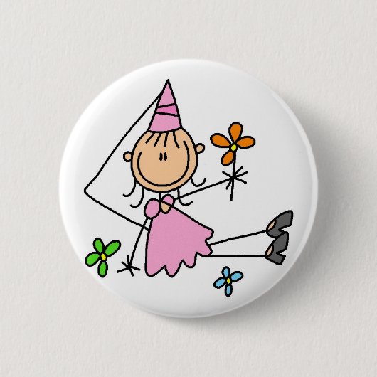Button van de roze koninklijke prinses (Voorkant)
