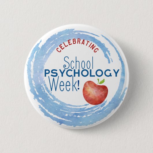 Button van de schoolpsychologische week (Voorkant)
