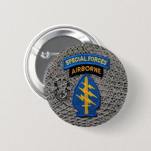 Button van de speciale legertroepen Groene Berets  (Voorkant /achterkant)