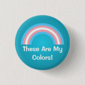 Button van de transgenderregenboogpride (Voorkant)