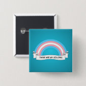 Button van de transgenderregenboogpride (Voorkant /achterkant)