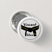Button van de tweede graad van de Martial Arts twe (Voorkant /achterkant)