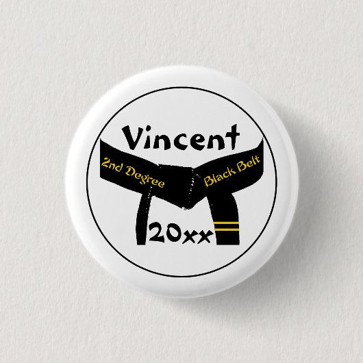 Button van de tweede graad van de Martial Arts twe (Voorkant)