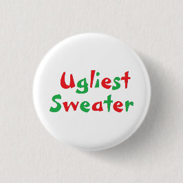 Button van de "Ugliest Sweater" Award
