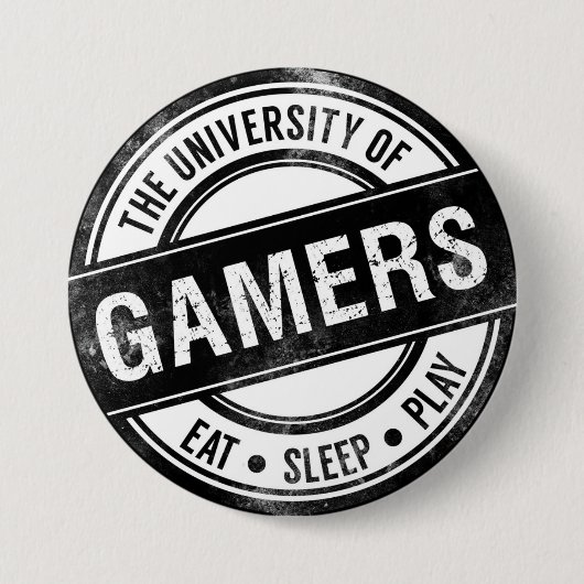 Button van de Universiteit van Gamers Funny (Voorkant)