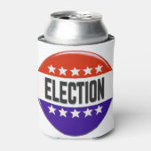 Button van de verkiezingen blikjeskoeler (Blikje Voorkant)