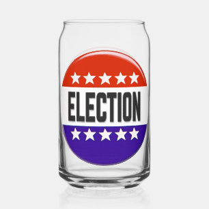 Button van de verkiezingen blikvorm glas