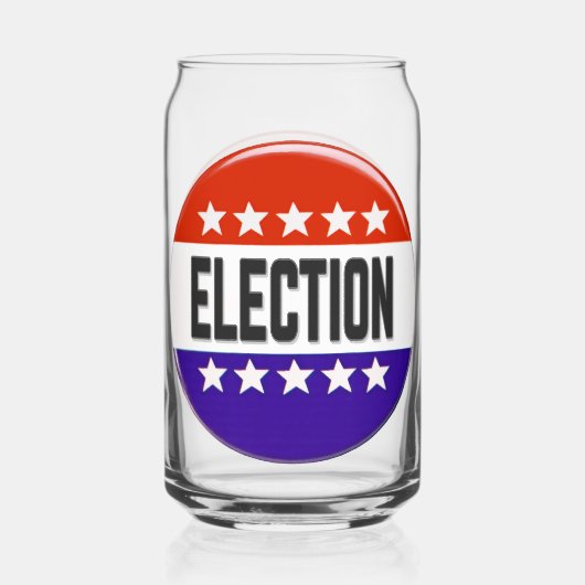Button van de verkiezingen blikvorm glas (Voorkant)