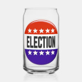 Button van de verkiezingen blikvorm glas (Achterkant)