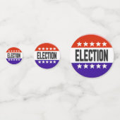 Button van de verkiezingen confetti (Achterkanten)