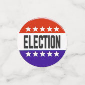 Button van de verkiezingen confetti (Kleine voorkant)