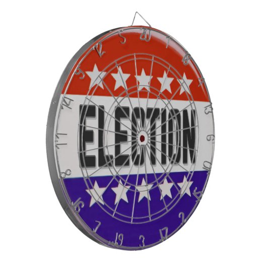 Button van de verkiezingen dartbord (Voorkant Links)