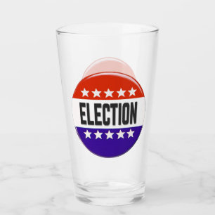 Button van de verkiezingen glas