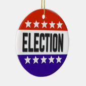 Button van de verkiezingen keramisch ornament (Rechts)