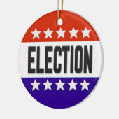 Button van de verkiezingen keramisch ornament (Links)
