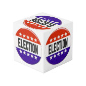 Button van de verkiezingen kubus (Achter hoekig)