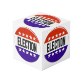 Button van de verkiezingen kubus (Voorkant hoekig)