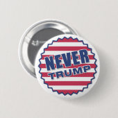 Button van de verkiezingen "Nooit Trump" (Voorkant /achterkant)