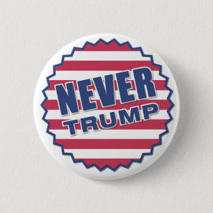 Button van de verkiezingen "Nooit Trump"
