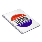 Button van de verkiezingen notitieboek (Rechterzijde)