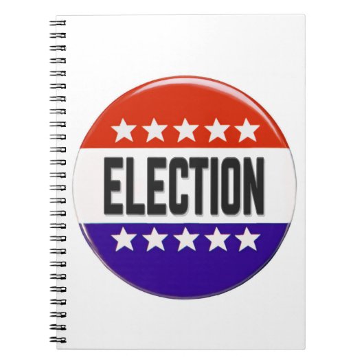 Button van de verkiezingen notitieboek (Voorkant)
