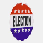 Button van de verkiezingen ornament kaart (Rechts)