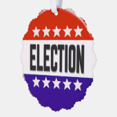 Button van de verkiezingen ornament kaart (Links)