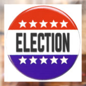 Button van de verkiezingen raamsticker (Vel 2)