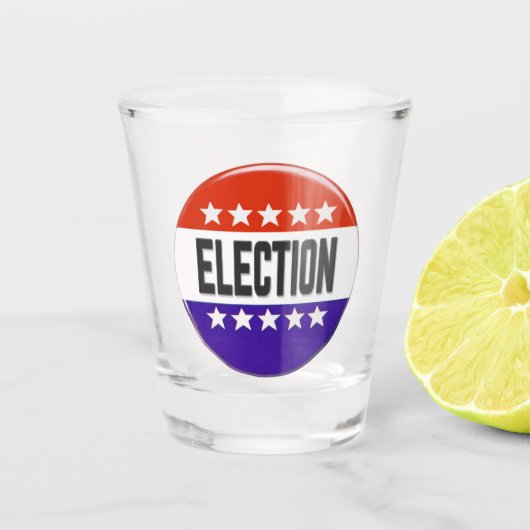 Button van de verkiezingen shot glas (Voorkant)
