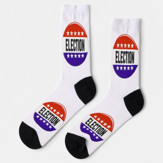 Button van de verkiezingen sokken (Links)