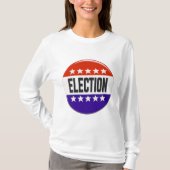 Button van de verkiezingen t-shirt (Voorkant)
