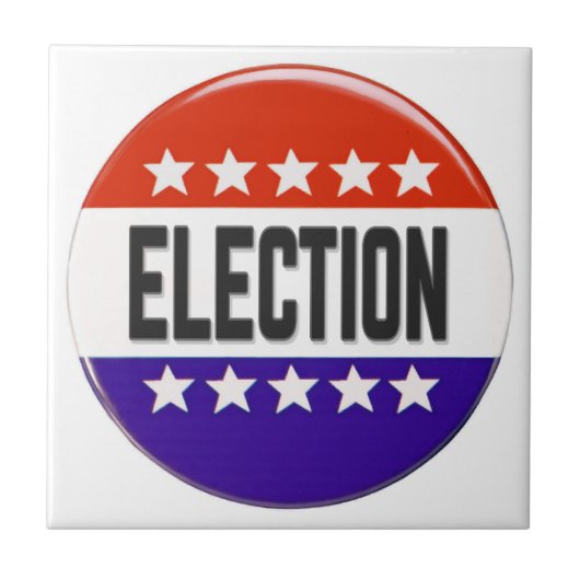 Button van de verkiezingen tegeltje (Voorkant)