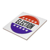 Button van de verkiezingen tegeltje (Zijkant)